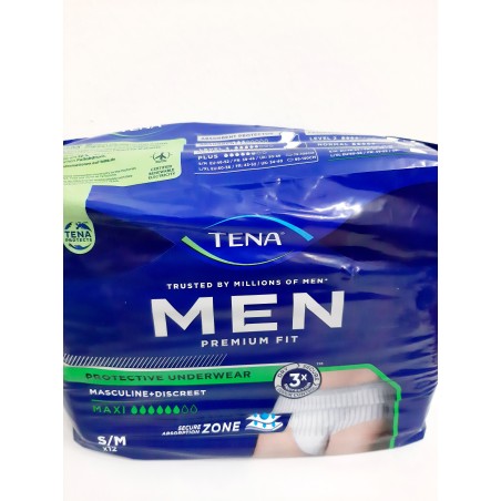 Tena Men Calzoncillo Talla S/M 6 Gotas 12uds