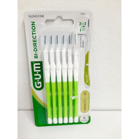 Gum Cepillo Bi-Direccional Interdental 0,7mm 6uds