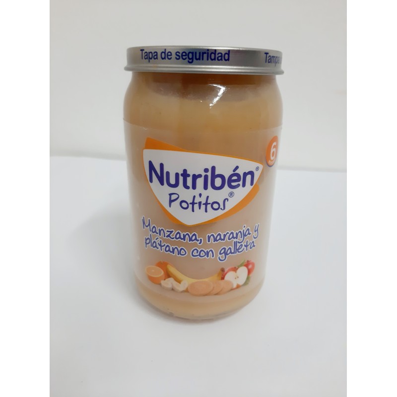 Nutriben Potito Manzana-Naranja-Plátano con Galletas 235g