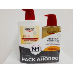 Pack Eucerin Oleogel Ducha 1L + 400ml