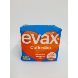 Evax Compresa Cotton Like Super con Alas 12uds