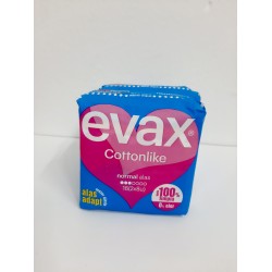 Evax Duplo Compresas Higiénicas Cotton Like Normal con Alas 16uds