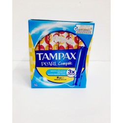 Tampax Tampón Compak Pearl Regular 100% Algodón 16uds