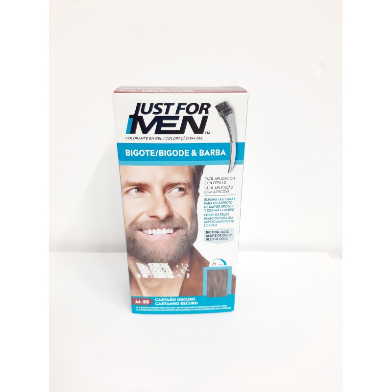 Just for Men Bigote y Barba M-35 Color Castaño Oscuro 14g