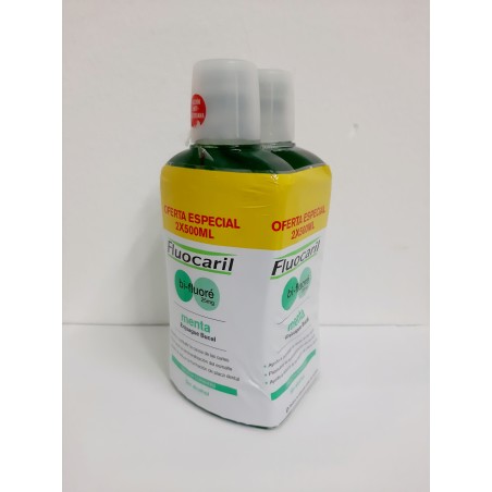 Fluocaril Pack Enguaje Bucal Bi-Fluoré 25mg 2x500ml Sabor Menta