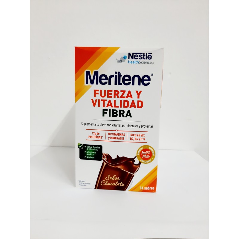 Meritene Fuerza y Vitalidad Fibra Sabor Chocolate 14sobres 35g